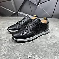 Чоловічі Кеди Натуральна Шкіра з перфорацією