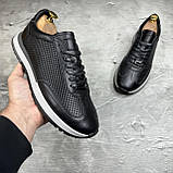 Чоловічі Кеди Натуральна Шкіра з перфорацією, фото 6