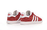 Жіночі кросівки Adidas Gazelle Red B41645, червоні замшеві кросівки адідас газелі газель, фото 8