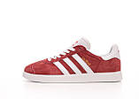 Жіночі кросівки Adidas Gazelle Red B41645, червоні замшеві кросівки адідас газелі газель, фото 7