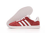 Жіночі кросівки Adidas Gazelle Red B41645, червоні замшеві кросівки адідас газелі газель, фото 3