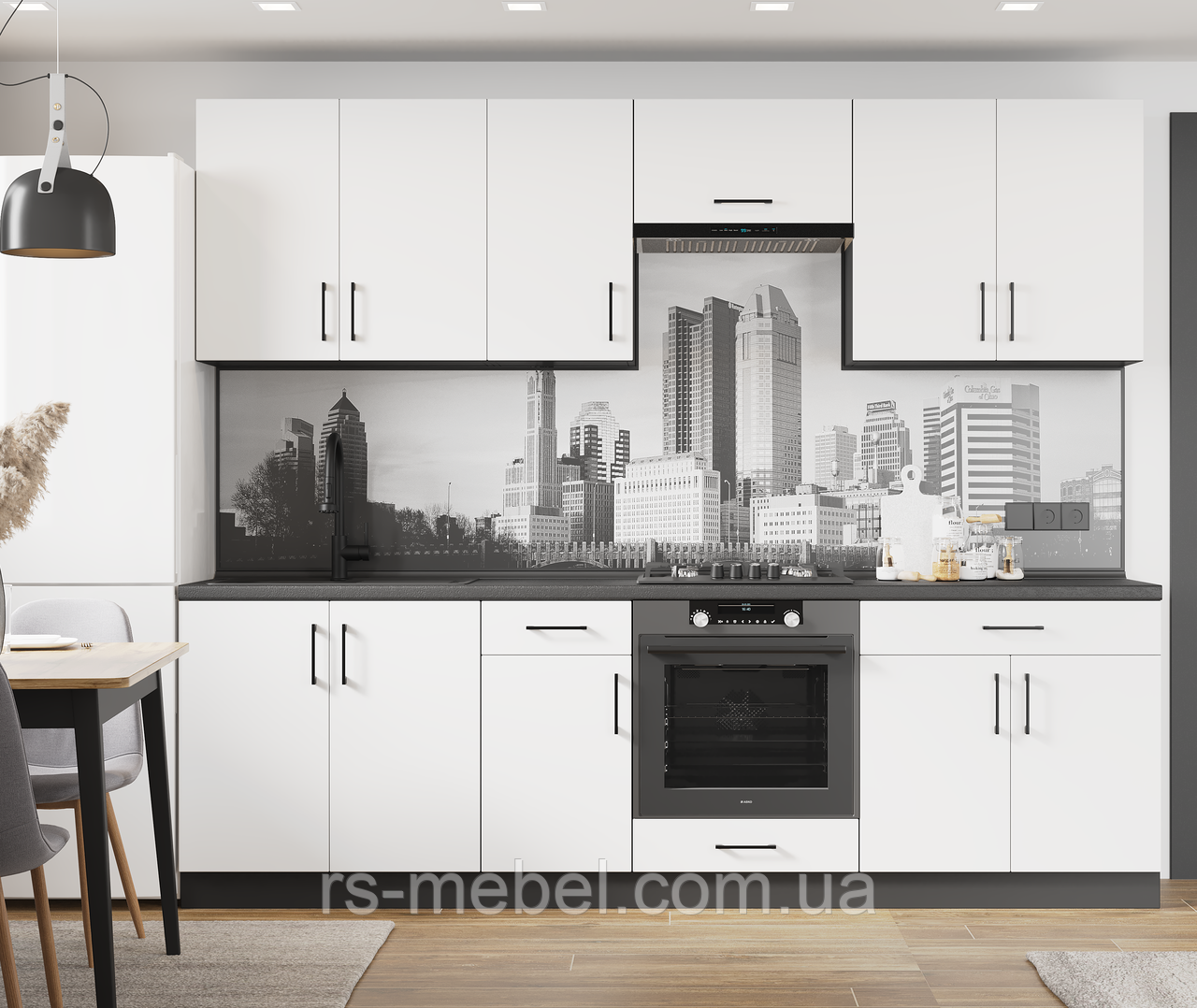 Кухня К-6 (2,6 м/пог.) німфеа альба (Еверест), фото 1