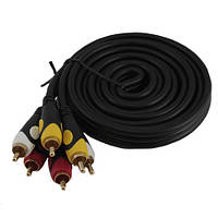 Кабель AV 3 RCA - 3 RCA 1.8м тюльпаны se