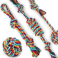 Іграшка мотузка для собак Taotaopets 031108 Multi Color Ver.1 домашніх тварин se
