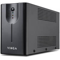 ББЖ Vinga LED 800VA metal case (VPE-800MU), 480W, AVR, 2*Schuko, пружна 220 В ± 25%, (АКБ 12V/8AH*1)