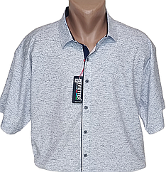 Батальна чоловіча теніска Twetter vk-0101 біла Туреччина, ошатна стильна чоловіча сорочка короткий рукав 7XL