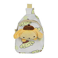 Детская сумка TD-34 Kuromi с аниме через плечо на одно отделение с ремешком Yellow sh