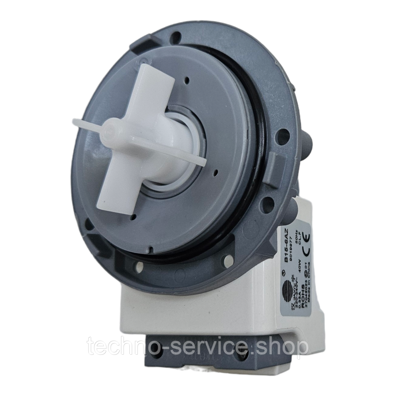 Насос (помпа) пральної машини B15-6AZ 40W, 3 болти, фішка ззаду, фото 1