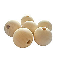 Намистина (бусина) дерев'яна для слінгобус Ø 30 мм натуральна без покриття