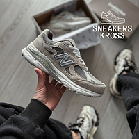 Женские кроссовки New Balance 990 x Levis Grey Beige, Повседневные кроссовки Нью Беленс 990 серые