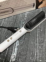 Расческа выпрямитель для волос белая с турмалиновым покрытием Hair Straightener HQT-909! Товар хит