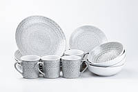 Набір столового посуду 4 предмети чашка/миска для супу/полушник/ обідня тарілка