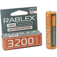 Батарейка аккумуляторная (аккумулятор) 18650 RABLEX 3200 mAh (Li-Ion 3.7V) sh