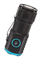 Фонарь ручной аккумуляторный Rablex RB902 с прищепкой Li-ion 18350, Zoom, ЗУ Type-C, 2000 Lumens sh