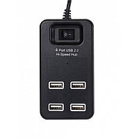 USB Хаб на 4 порта USB 2.0 P-1601 Чёрный sh