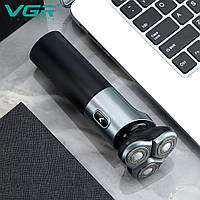 Мужская аккумуляторная водонепроницаемая электробритва для гладкого бритья VGR V-343 se