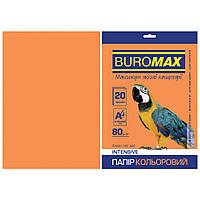 Бумага Buromax А4, 80g, INTENSIVE orange, 20sh (BM.2721320-11)