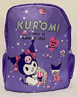 Рюкзак детский с ткани 25х21х10см Kuromi и ее друзья ,фиолетовый1319