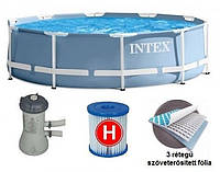 Круглый каркасный бассейн Metal Frame Pool Intex 28702 (Интекс 28202) sh