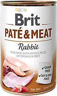 Влажный корм Brit Pate & Meat Dog с кроликом 400 г