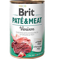 Влажный корм Брит Brit Care Paté & Meat Dog Venison для собак с олениной 400 г