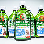 Риб'ячий жир для дітей від 1 місяця Моллерс Тран Mollers tran Норвегія