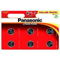 Батарейка Panasonic CR 2032 Lithium * 6 CR-2032EL/6B GHF