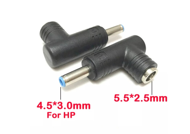 Кабель переходник для ноутбука HP 5.5*2.5 на 4.5*3.0 blue