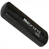 USB флеш наель Mibrand 32GB Grizzly Black USB 2.0 MI2.0/GR32P3B n