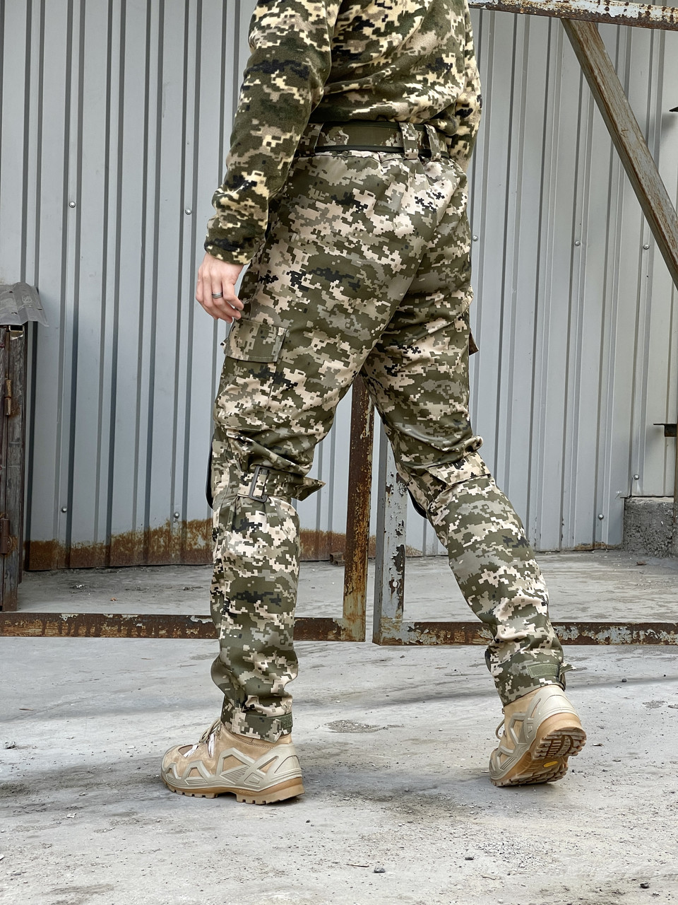 Тактические штаны Пиксель ЗСУ с резинкой на поясе, боевые брюки с наколенниками для военных ВСУ весна лето - фото 5 - id-p2189448076