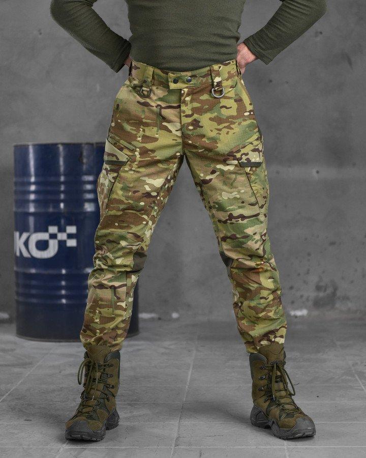 Весенние тактические брюки Kord Мультикам со вставками из Cordura, Военные штаны ВСУ стрейч рип-стоп - фото 1 - id-p2189448264