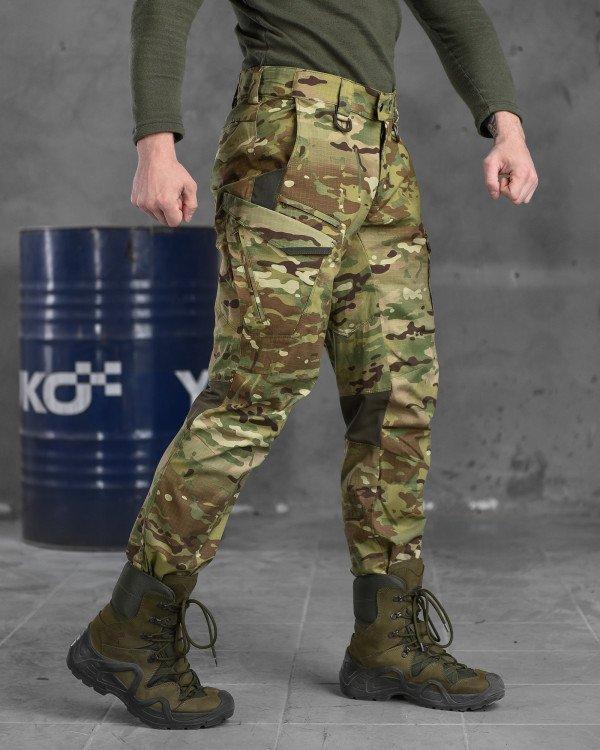 Весенние тактические брюки Kord Мультикам со вставками из Cordura, Военные штаны ВСУ стрейч рип-стоп - фото 2 - id-p2189448264