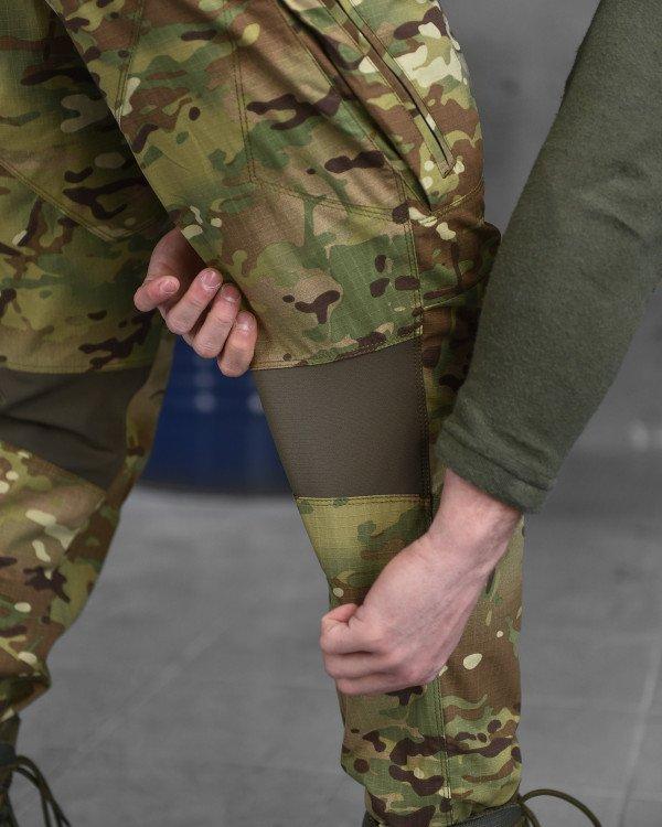 Весенние тактические брюки Kord Мультикам со вставками из Cordura, Военные штаны ВСУ стрейч рип-стоп - фото 6 - id-p2189448264