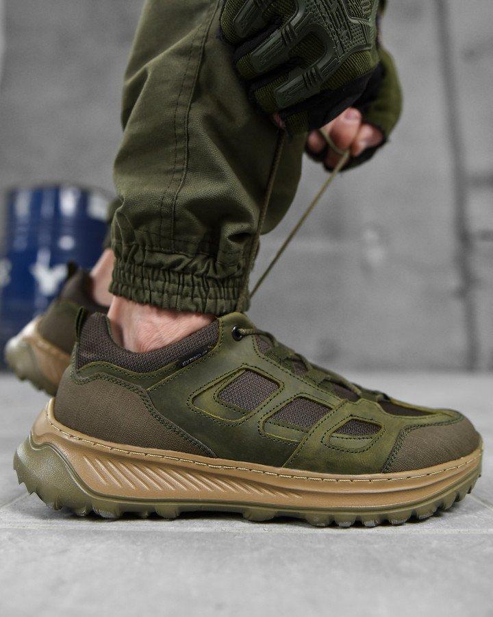 Тактические кроссовки Extreme Олива ВСУ с подкладкой Climate Control на устойчивой подошве, военная обувь - фото 1 - id-p2189448280