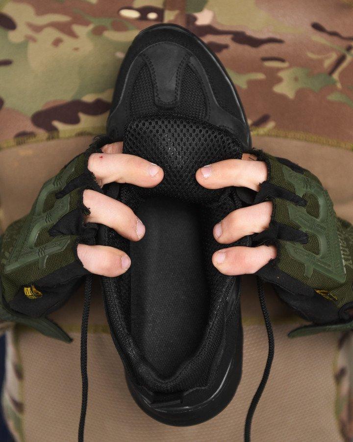 Тактические летние кроссовки Extreme Черные для ВСУ с подкладкой Climate Control, Боевая обувь для военных - фото 4 - id-p2189448292
