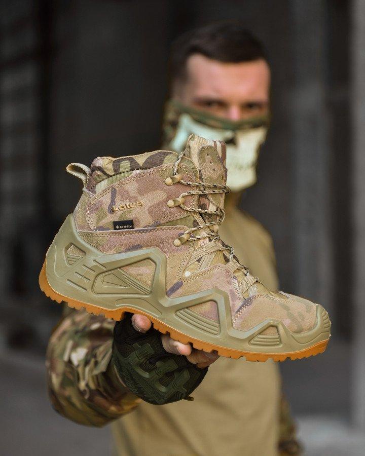 Военные весенние берцы LOWA MTK Мультикам, армейская обувь Лова осень-весна для военных ВСУ - фото 1 - id-p2189448300