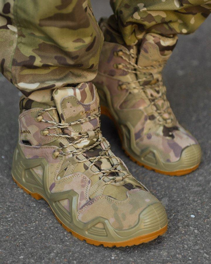 Военные весенние берцы LOWA MTK Мультикам, армейская обувь Лова осень-весна для военных ВСУ - фото 2 - id-p2189448300