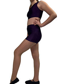 Шорти для гімнастики темно-фіолетові, біфлекс