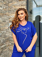 Костюм жіночий блуза та штани у кольорах 6092