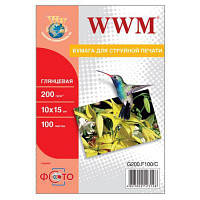 Фотобумага WWM 10x15 G200.F100 / G200.F100/C GHF