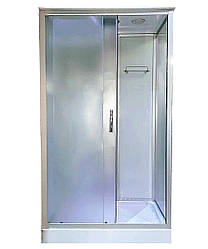 Гідромасажний бокс 715 120x80 см прямокутний закрита душова кабіна розсувні двері з низьким піддоном