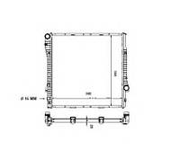 Радиатор BMW X5 (AT) (E53) 3.0/3.0D/4.4 01.00-10.06 55329 NRF