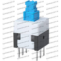 Микрокнопка Daier KFC8X8-A, с фиксацией, ON-ON, 6-и контактная, 0,1A 30V (DC)