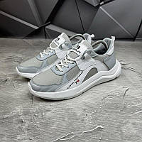 Мужские серые удобные дышащие кроссовки-сетка весенние-летние,осенние,кожа с сеткой,мужская обувь весна-лето