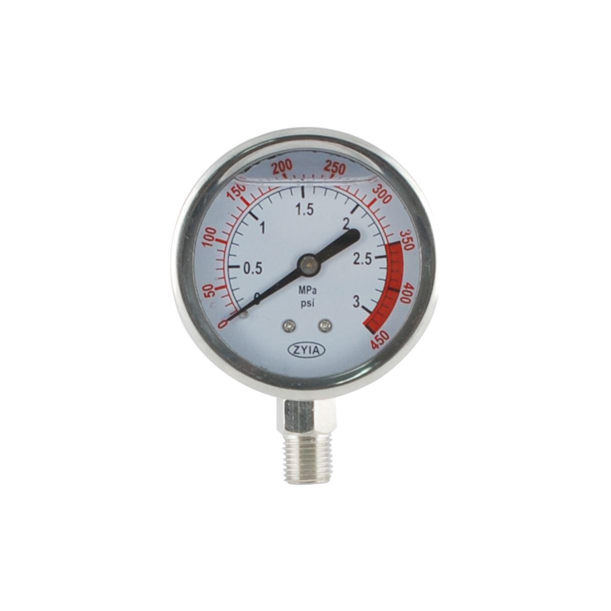 Манометр ZYIA  PG 0-450 (торець)