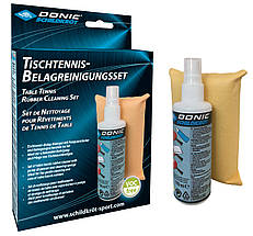 Набір для чищення ракеток Donic Cleaning Set очисник 100 мл і спонж, фото 2
