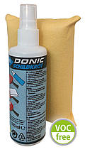 Набір для чищення ракеток Donic Cleaning Set очисник 100 мл і спонж, фото 4