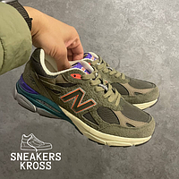 Мужские кроссовки New Balance 990v3 Trailblazers x YCMC, Повседневные кроссовки Нью Беленс 990 зелёные