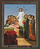 Успение Пресвятой Богородицы икона в ламинате 10х12 с молитвой