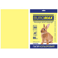 Бумага Buromax А4, 80g, PASTEL yellow, 50sh BM.2721250-08 DAS